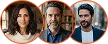 Avatars van tevreden LucentrixPro gebruikers